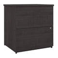 Classeur latéral à 2 tiroirs avec serrure – Érable charbon / Gris moyen / Érable argenté / Blanc pur, 28" L
