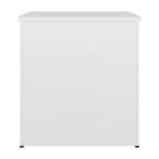 Classeur latéral à 2 tiroirs avec serrure – Érable charbon / Gris moyen / Érable argenté / Blanc pur, 28" L