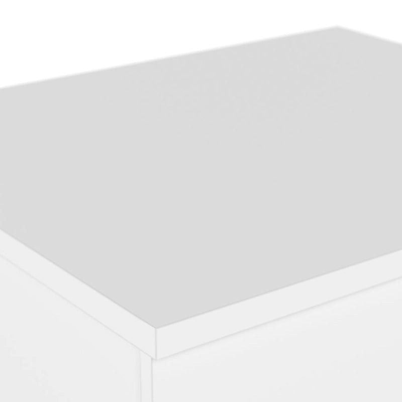 Classeur latéral à 2 tiroirs avec serrure – Érable charbon / Gris moyen / Érable argenté / Blanc pur, 28" L