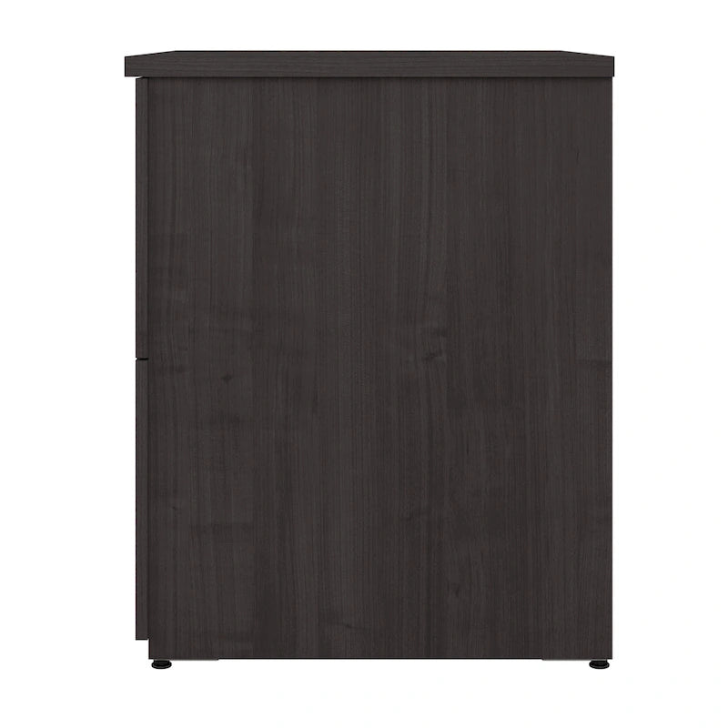 Classeur latéral à 2 tiroirs avec serrure – Érable charbon / Gris moyen / Érable argenté / Blanc pur, 28" L