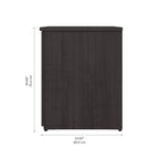 Classeur latéral à 2 tiroirs avec serrure – Érable charbon / Gris moyen / Érable argenté / Blanc pur, 28" L