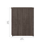 Classeur latéral à 2 tiroirs avec serrure – Érable charbon / Gris moyen / Érable argenté / Blanc pur, 28" L