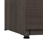 Classeur latéral à 2 tiroirs avec serrure – Érable charbon / Gris moyen / Érable argenté / Blanc pur, 28" L