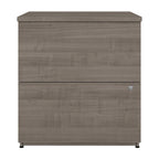Classeur latéral à 2 tiroirs avec serrure – Érable charbon / Gris moyen / Érable argenté / Blanc pur, 28" L