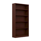 Bibliothèque haute à 5 étagères – Plusieurs finitions, hauteur de 183 cm, étagères réglables