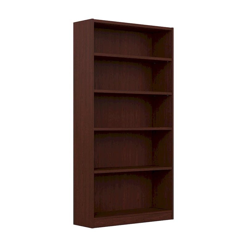 Bibliothèque haute à 5 étagères – Plusieurs finitions, hauteur de 183 cm, étagères réglables