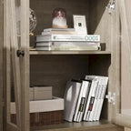 Meuble de Rangement Haut et Étroit avec 5 Étagères et Tiroir – Gris, MDF, Anti-Basculement, 169 cm de Hauteur