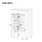 Meuble-lavabo autoportant de 20 po avec évier en céramique – Gris/Noir, MDF, 2 niveaux de rangement