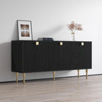 Buffet moderne mat – Magnolia / Noir, Style contemporain
