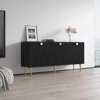 Buffet moderne mat – Magnolia / Noir, Style contemporain