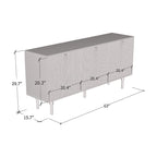Buffet moderne mat – Magnolia / Noir, Style contemporain