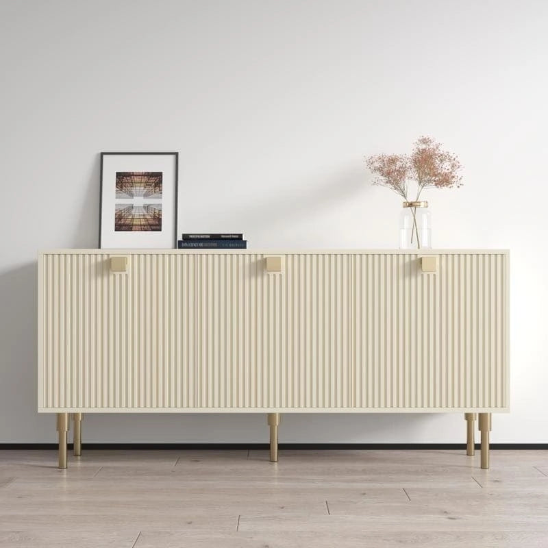 Buffet moderne mat – Magnolia / Noir, Style contemporain