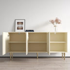 Buffet moderne mat – Magnolia / Noir, Style contemporain