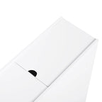 Meuble de rangement étroit coulissant pour salle de bain avec tiroirs – Blanc, MDF, Poignées chromées, Autonome