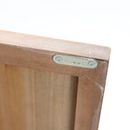 Armoire de rangement 2 portes en bois avec panneaux métalliques – Marron vieilli, style ferme