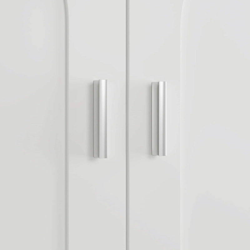 Meuble de rangement pour toilettes avec porte – Blanc, MDF, Porte moulée