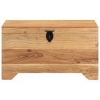 Coffre de rangement en bois d'acacia massif – Marron, finition naturelle, multifonctionnel