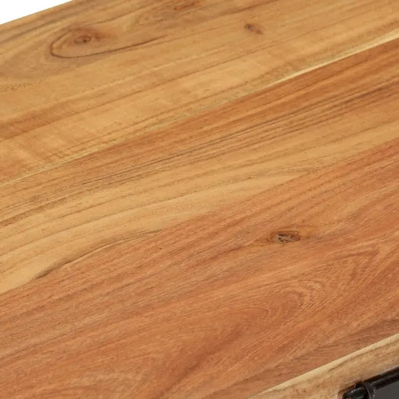 Coffre de rangement en bois d'acacia massif – Marron, finition naturelle, multifonctionnel