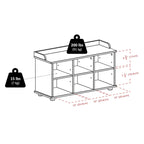Banc de rangement 6 cubes avec coussin en tissu – Espresso / Noir, Bois massif, 1 place assise