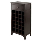 Cave à vin 20 bouteilles avec porte-verres – Expresso, bois massif et composite, modulaire