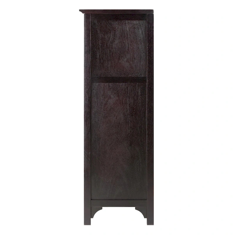 Cave à vin 20 bouteilles avec porte-verres – Expresso, bois massif et composite, modulaire