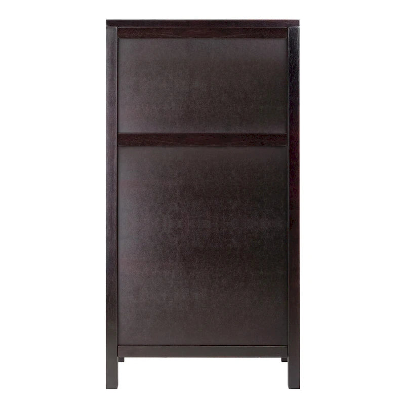 Cave à vin 20 bouteilles avec porte-verres – Expresso, bois massif et composite, modulaire