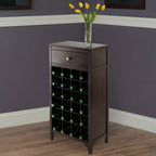Cave à vin 20 bouteilles avec porte-verres – Expresso, bois massif et composite, modulaire
