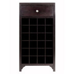 Cave à vin 20 bouteilles avec porte-verres – Expresso, bois massif et composite, modulaire