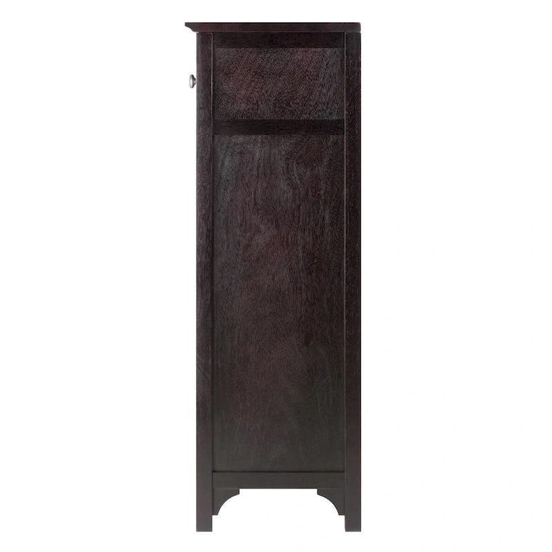 Cave à vin 20 bouteilles avec porte-verres – Expresso, bois massif et composite, modulaire