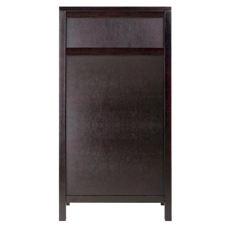 Cave à vin 20 bouteilles avec porte-verres – Expresso, bois massif et composite, modulaire