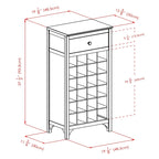Cave à vin 20 bouteilles avec porte-verres – Expresso, bois massif et composite, modulaire