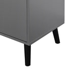 Armoire de rangement avec 3 tiroirs et étagère réglable – Naturel, pieds en bois