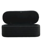 Banc ottoman de rangement capitonné – Noir / Ivoire / Vert / Gris / Rose / Orange, 1 place