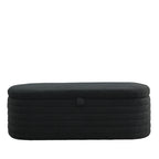 Banc ottoman de rangement capitonné – Noir / Ivoire / Vert / Gris / Rose / Orange, 1 place