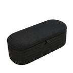 Banc ottoman de rangement capitonné – Noir / Ivoire / Vert / Gris / Rose / Orange, 1 place