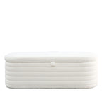 Banc ottoman de rangement capitonné – Noir / Ivoire / Vert / Gris / Rose / Orange, 1 place