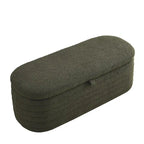 Banc ottoman de rangement capitonné – Noir / Ivoire / Vert / Gris / Rose / Orange, 1 place