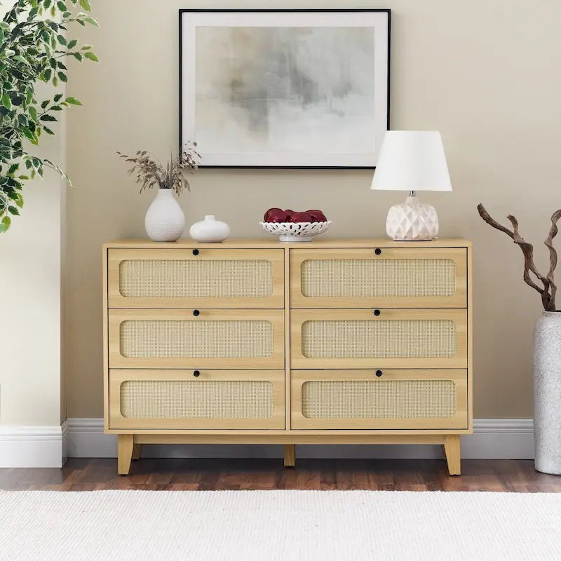 Commode de chambre à coucher à tiroirs, commode antique en bois, meuble TV pour chambre à coucher, salon, couloir, commode de rangement, armoire à six tiroirs
