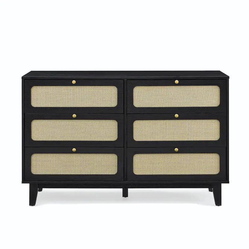 Commode de chambre à coucher à tiroirs, commode antique en bois, meuble TV pour chambre à coucher, salon, couloir, commode de rangement, armoire à six tiroirs