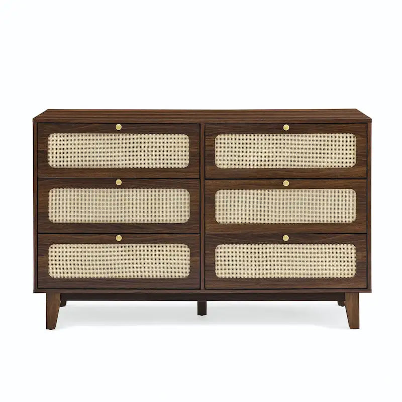 Commode de chambre à coucher à tiroirs, commode antique en bois, meuble TV pour chambre à coucher, salon, couloir, commode de rangement, armoire à six tiroirs