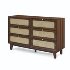 Commode de chambre à coucher à tiroirs, commode antique en bois, meuble TV pour chambre à coucher, salon, couloir, commode de rangement, armoire à six tiroirs