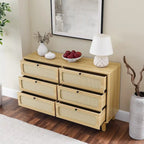 Commode de chambre à coucher à tiroirs, commode antique en bois, meuble TV pour chambre à coucher, salon, couloir, commode de rangement, armoire à six tiroirs