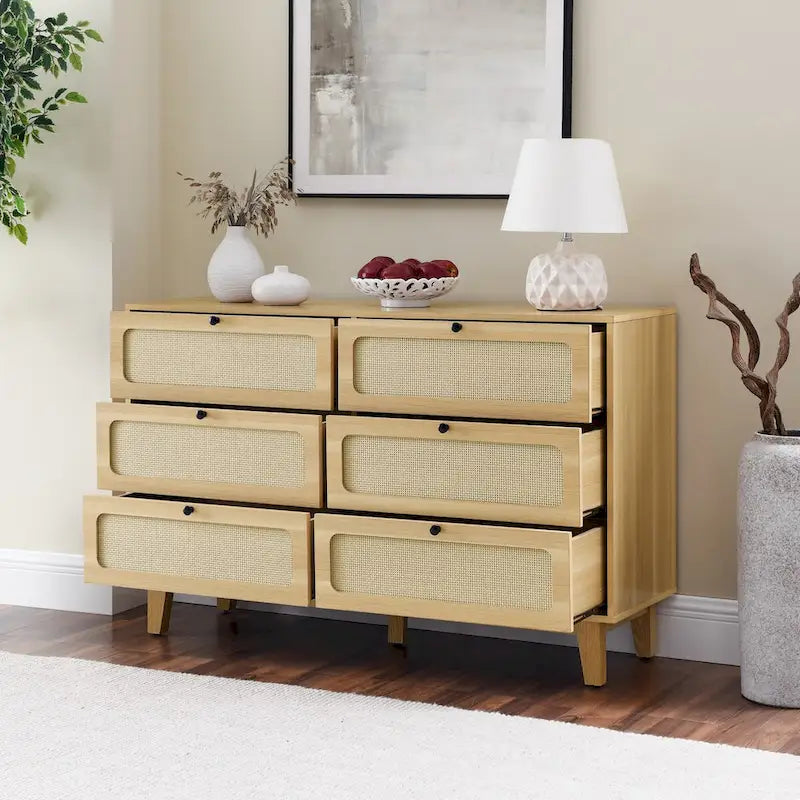 Commode de chambre à coucher à tiroirs, commode antique en bois, meuble TV pour chambre à coucher, salon, couloir, commode de rangement, armoire à six tiroirs