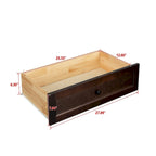Console buffet en bouleau massif avec tiroirs et glissières à fermeture douce – Brun / Noyer, finition multicouche par pulvérisation