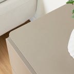 Commode 6 tiroirs à bords arrondis – Marron / Gris / Gris foncé, surface anti-rayures
