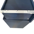 Buffet sculpté 2 portes 3 tiroirs – Bleu marine / Bleu, MDF, Plateau incurvé