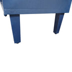 Buffet sculpté 2 portes 3 tiroirs – Bleu marine / Bleu, MDF, Plateau incurvé