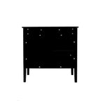 Buffet vintage 2 portes avec étagères réglables – Noir/Gris, MDF, poignées en cuivre antique