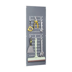 Armoire de rangement haute en acier avec porte verrouillable et tringle – Gris / Gris+Blanc, Anti-rouille, Ventilée