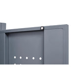 Armoire de rangement haute en acier avec porte verrouillable et tringle – Gris / Gris+Blanc, Anti-rouille, Ventilée